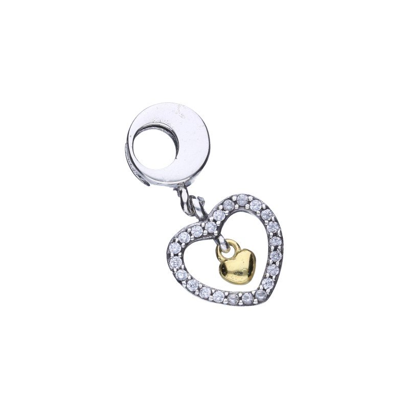 Bead Charms Serce srebro próby 925