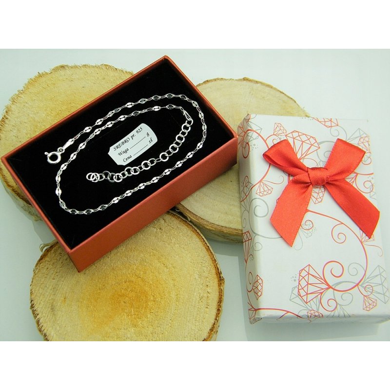 Bransoletka damska Mokka na nogę srebro próby 925