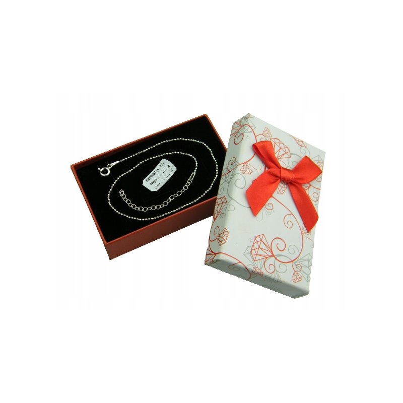 Bransoletka damska na nogę kuleczka srebro próby 925