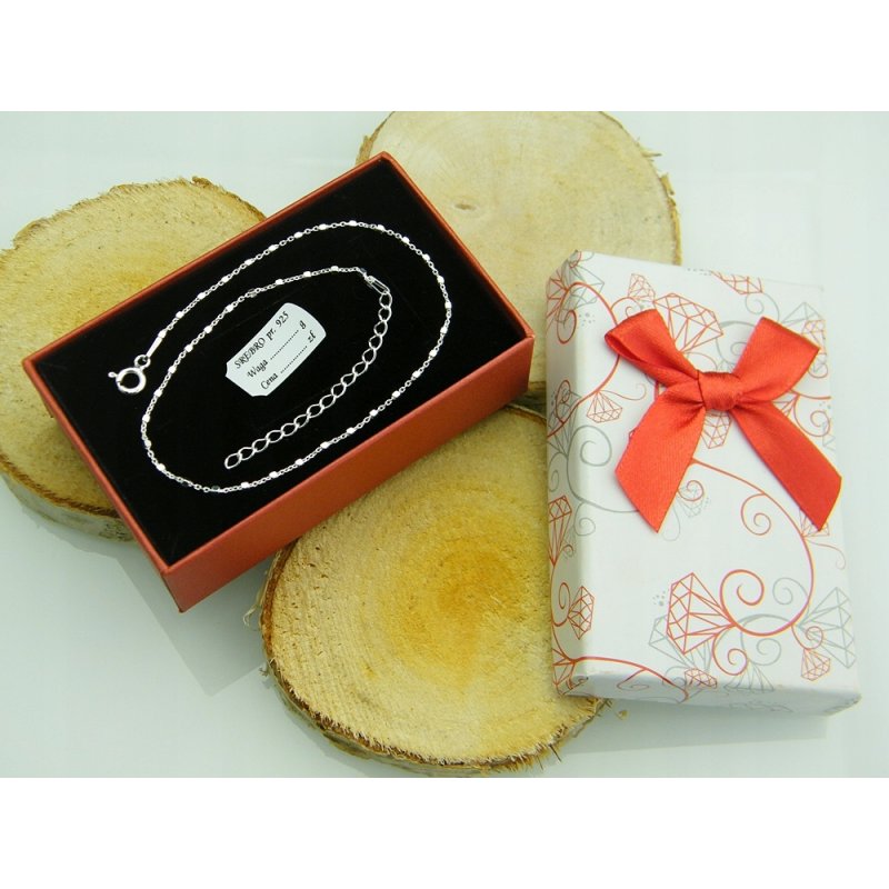 Bransoletka damska Ankier na nogę srebro próby 925