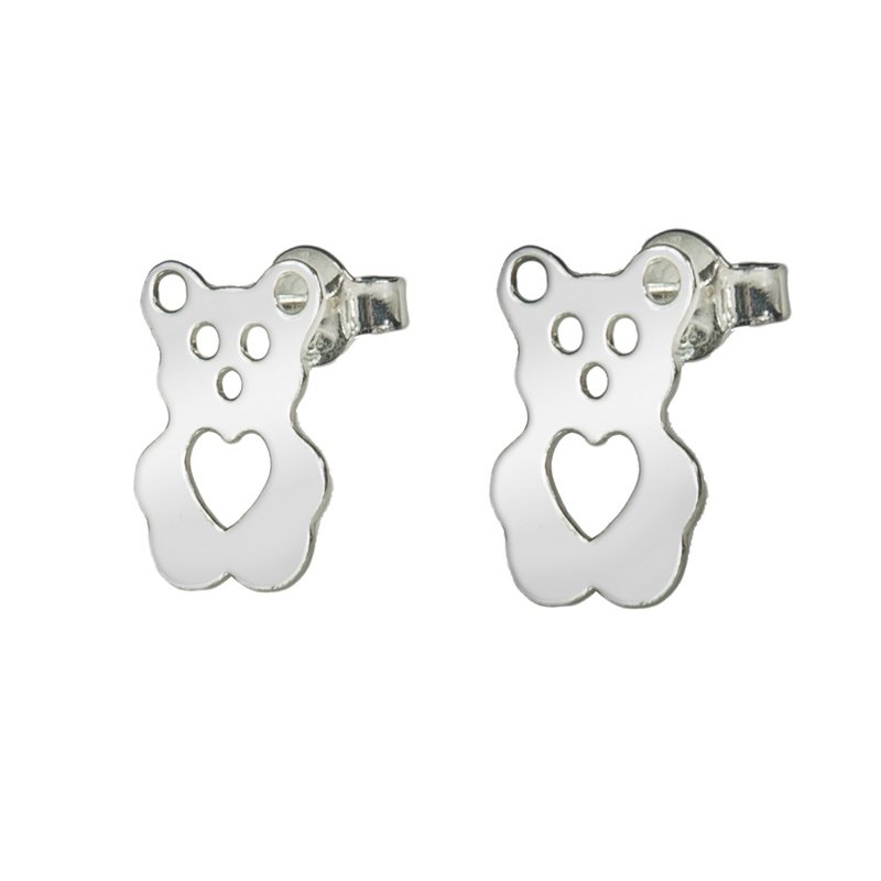 Kolczyki celebrytki Misie srebro próby 925 rodowane