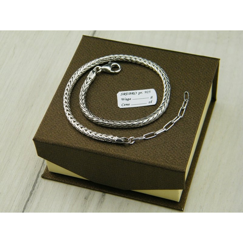 Bransoletka damska baza modułowa Bead Charms srebro próby 925