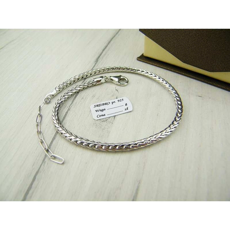 Bransoletka damska baza modułowa Bead Charms srebro próby 925