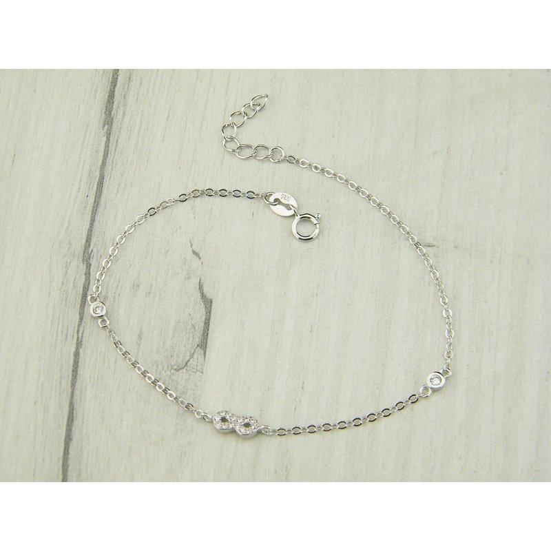 Bransoletka damska celebrytka Nieskończoność srebro próby 925