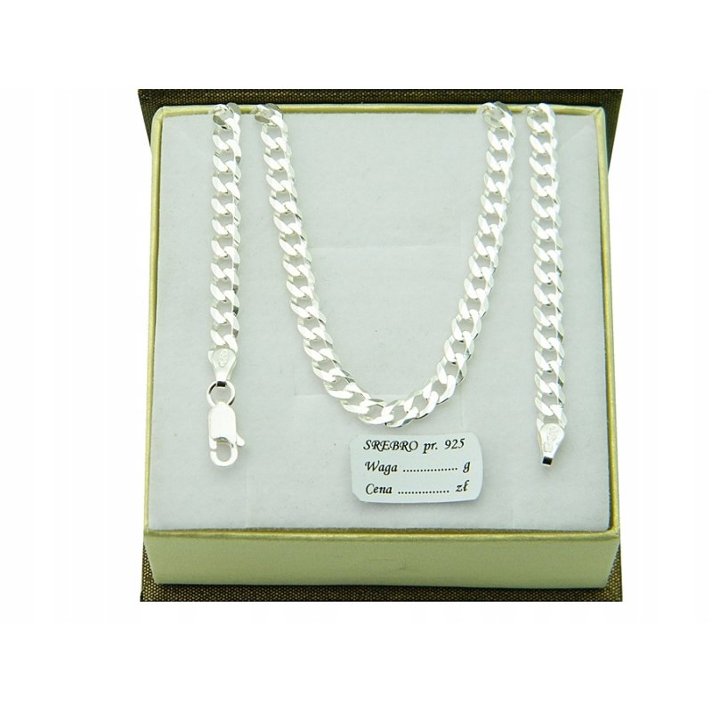 Łańcuszek męski pancerka 50cm srebro próby 925