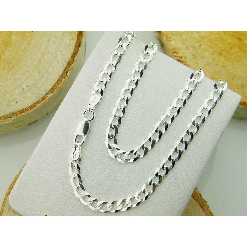 Łańcuszek męski pancerka 50cm srebro próby 925