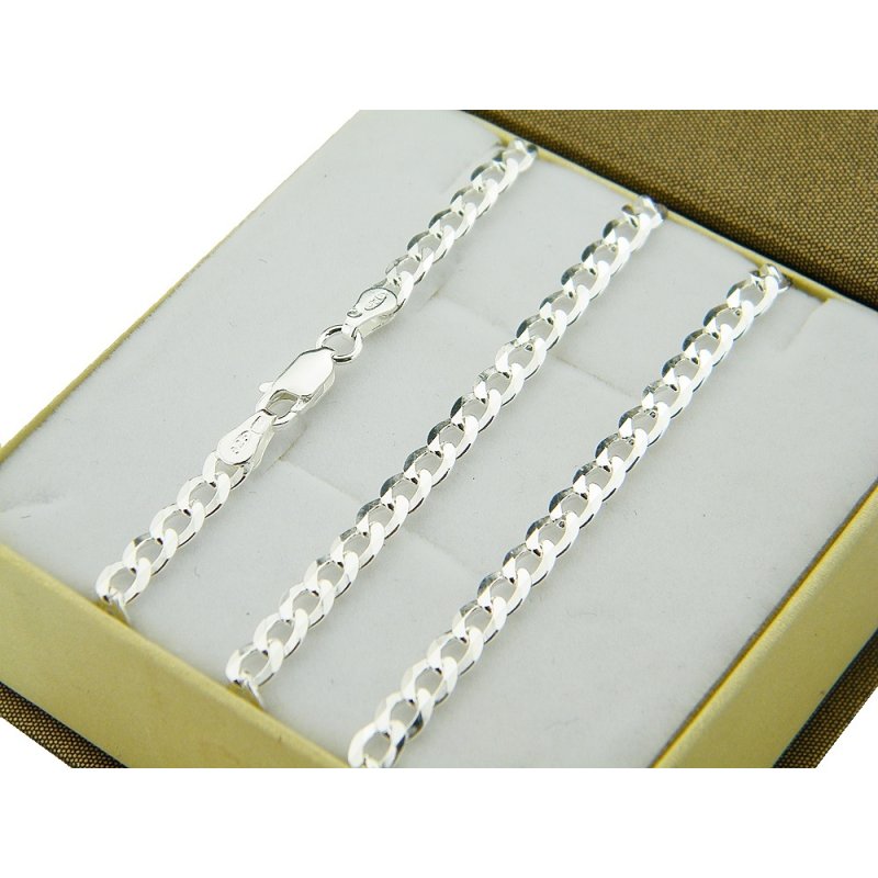 Łańcuszek męski pancerka 60cm srebro próby 925