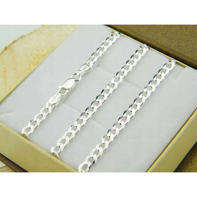 Łańcuszek męski pancerka 60cm srebro próby 925