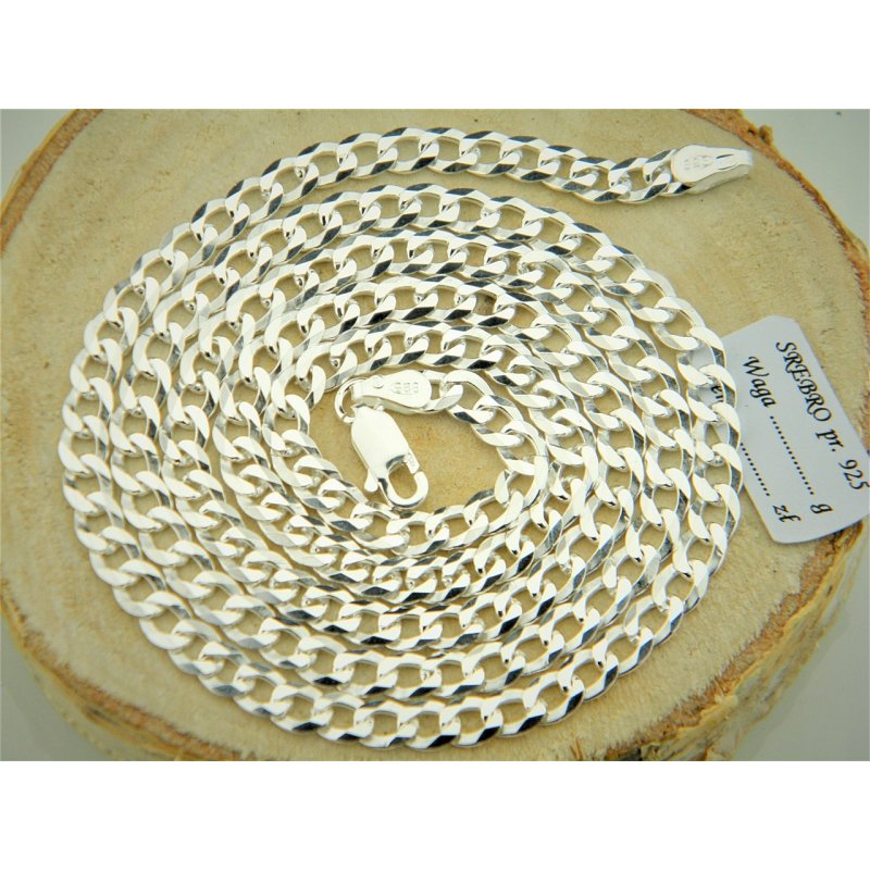 Łańcuszek męski pancerka 55cm srebro próby 925