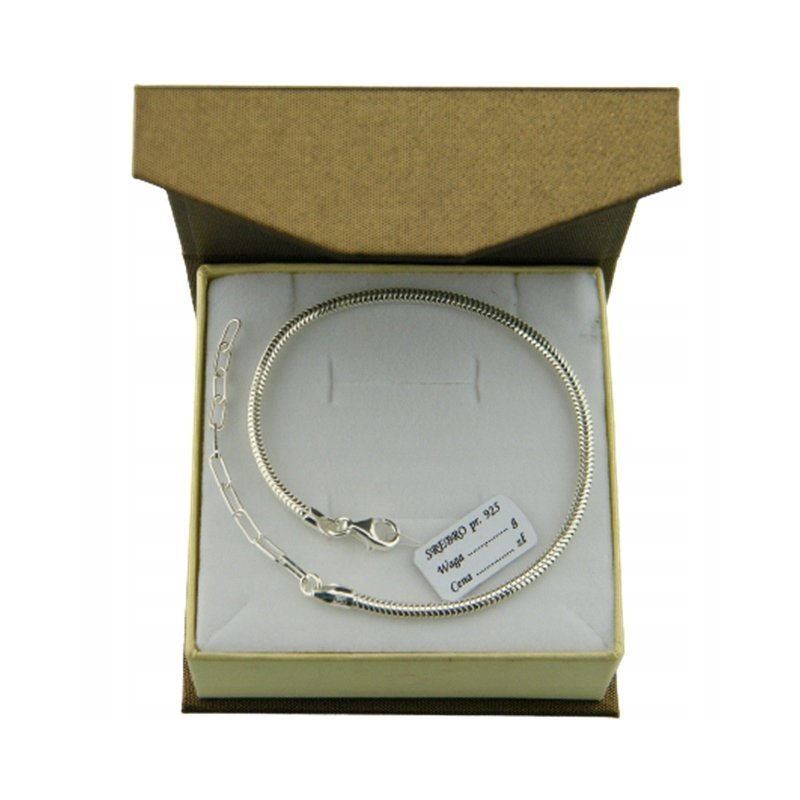 Bransoletka damska modułowa baza Bead Charms srebro próby 925