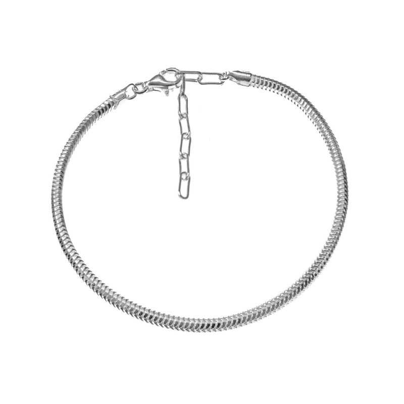 Bransoletka damska modułowa baza Bead Charms srebro próby 925