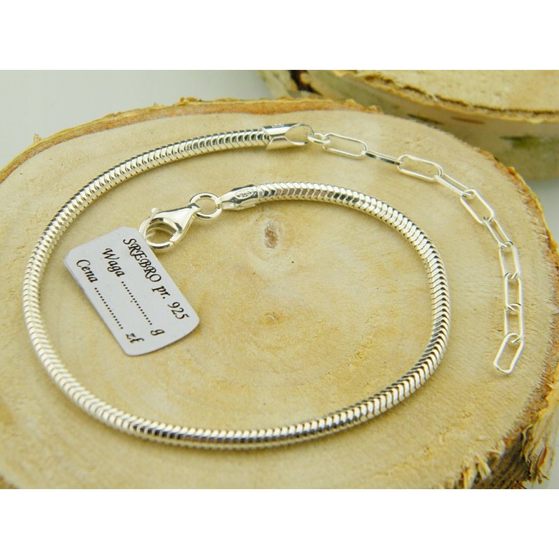 Bransoletka damska modułowa baza Bead Charms srebro próby 925