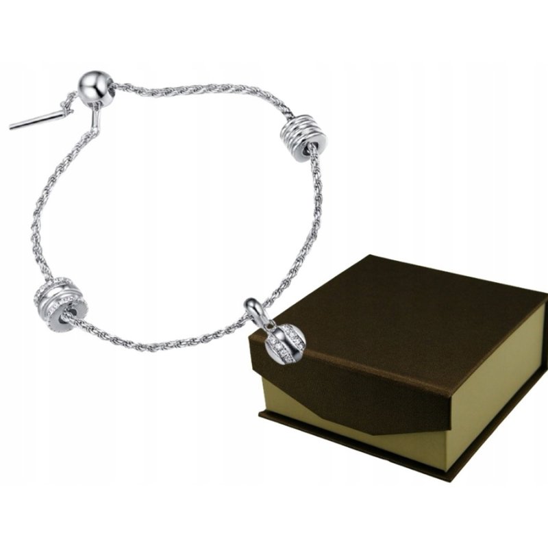 Bransoletka damska  baza modułowa Charmsy srebro próby 925